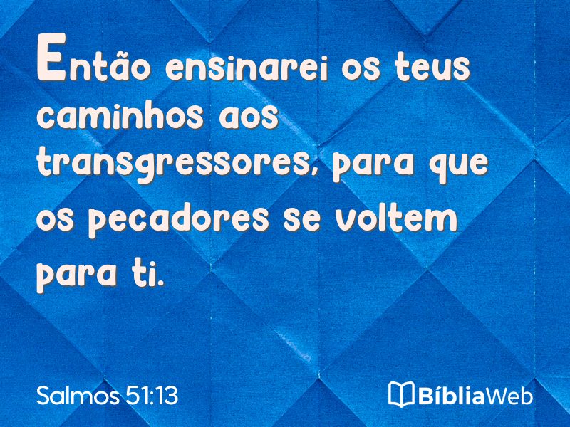 Salmos 51:13 em imagem para compartilhar