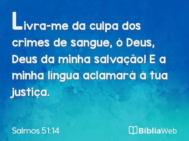 Salmos 51:14 em imagem para compartilhar