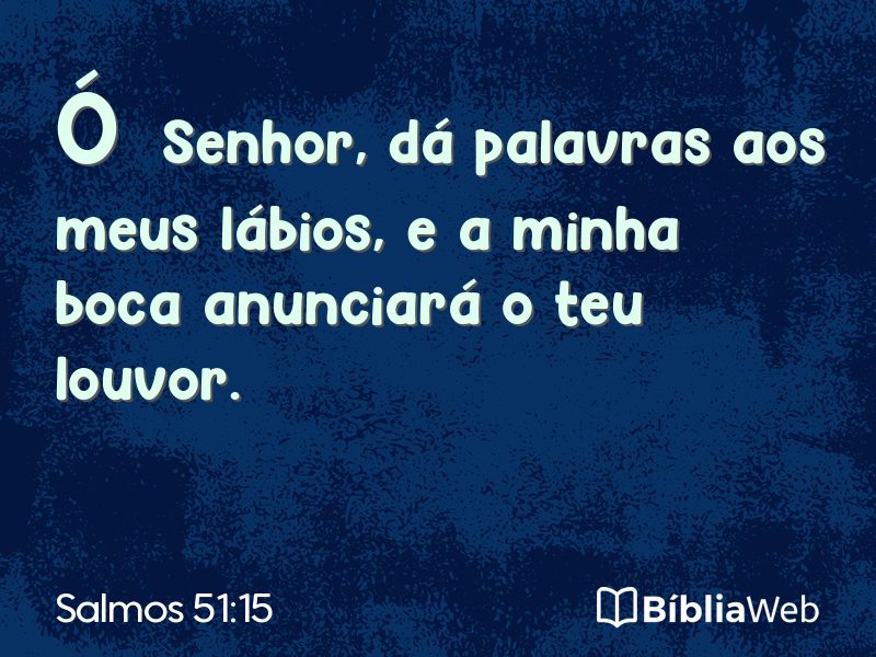 Salmos 51:15 em imagem para compartilhar