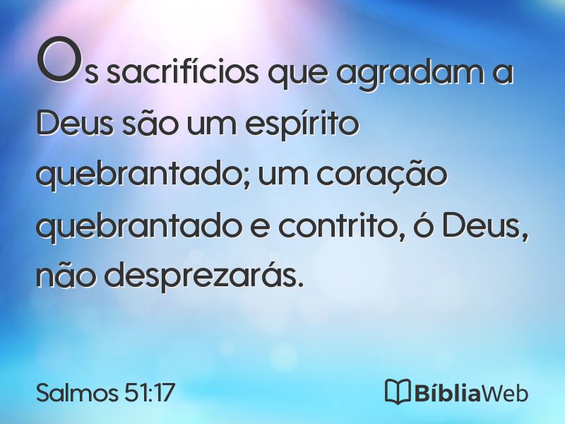 Salmos 51:17 em imagem para compartilhar