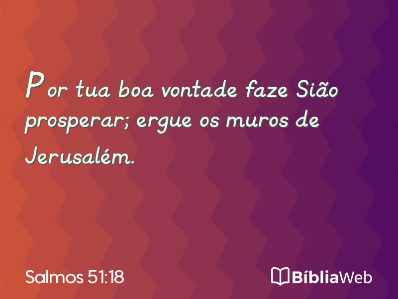 Salmos 51:18 em imagem para compartilhar