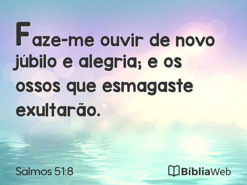 Salmos 51:8 em imagem para compartilhar