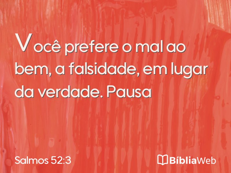 Salmos 52:3 em imagem para compartilhar