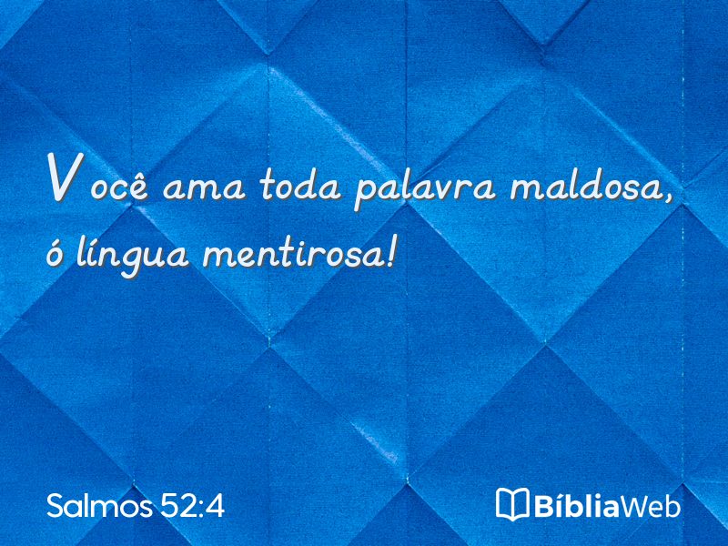 Salmos 52:4 em imagem para compartilhar