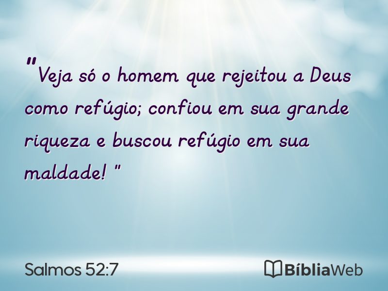 Salmos 52:7 em imagem para compartilhar