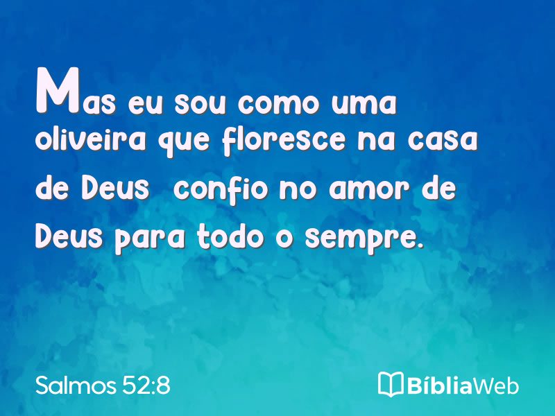 Salmos 52:8 em imagem para compartilhar