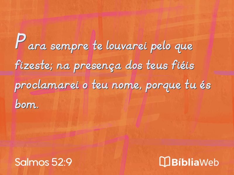 Salmos 52:9 em imagem para compartilhar