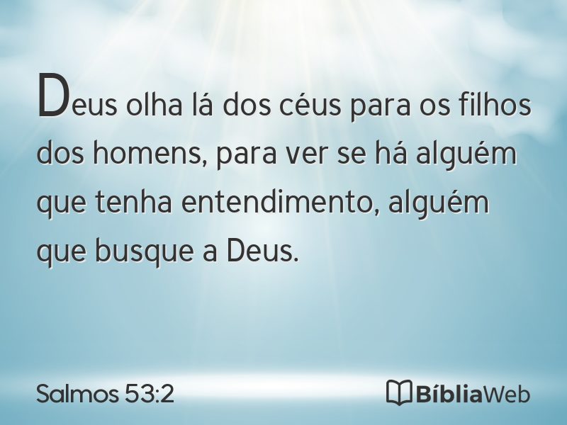 Salmos 53:2 em imagem para compartilhar