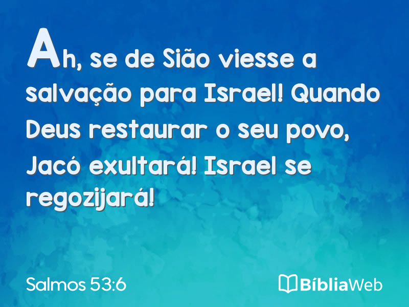 Salmos 53:6 em imagem para compartilhar