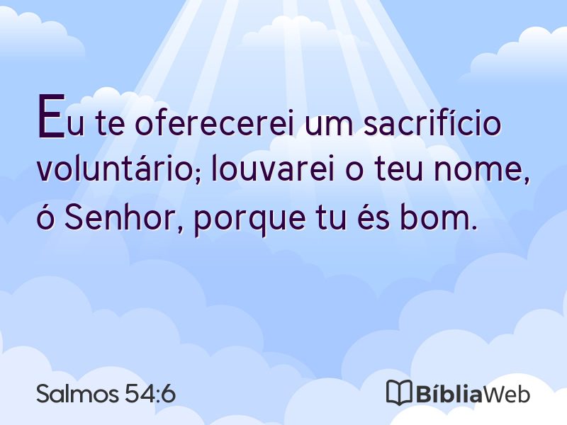 Salmos 54:6 em imagem para compartilhar