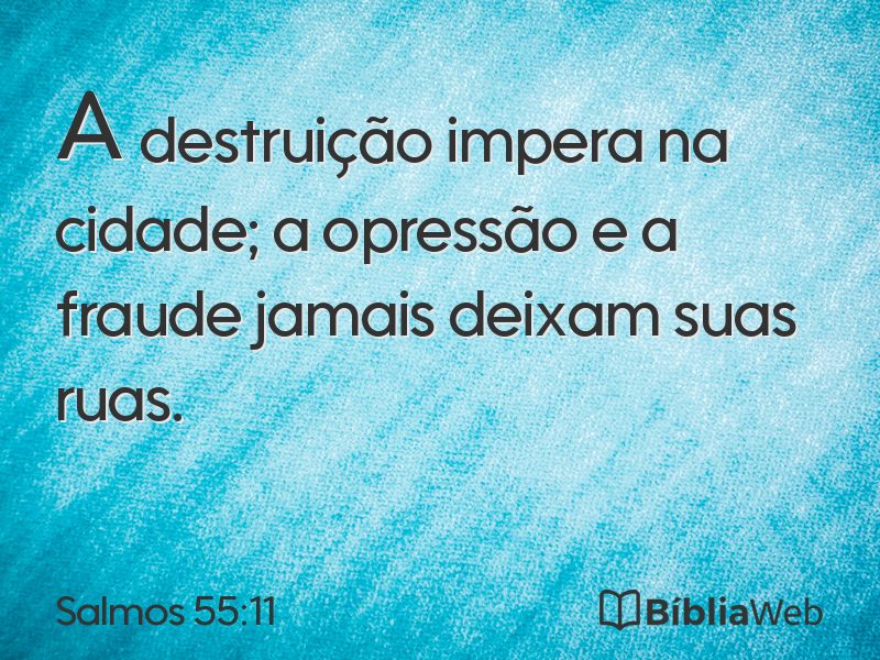 Salmos 55:11 em imagem para compartilhar