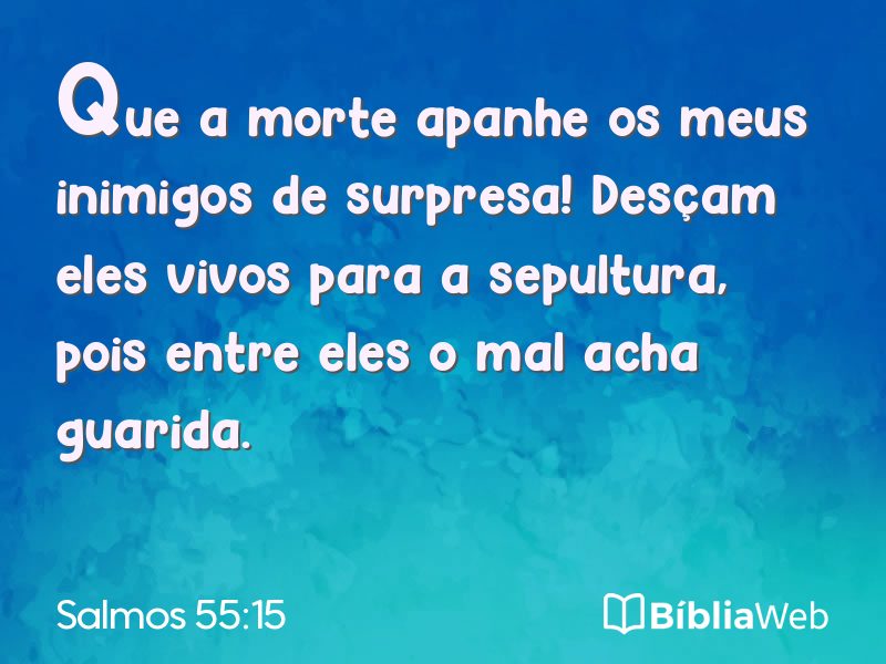 Salmos 55:15 em imagem para compartilhar