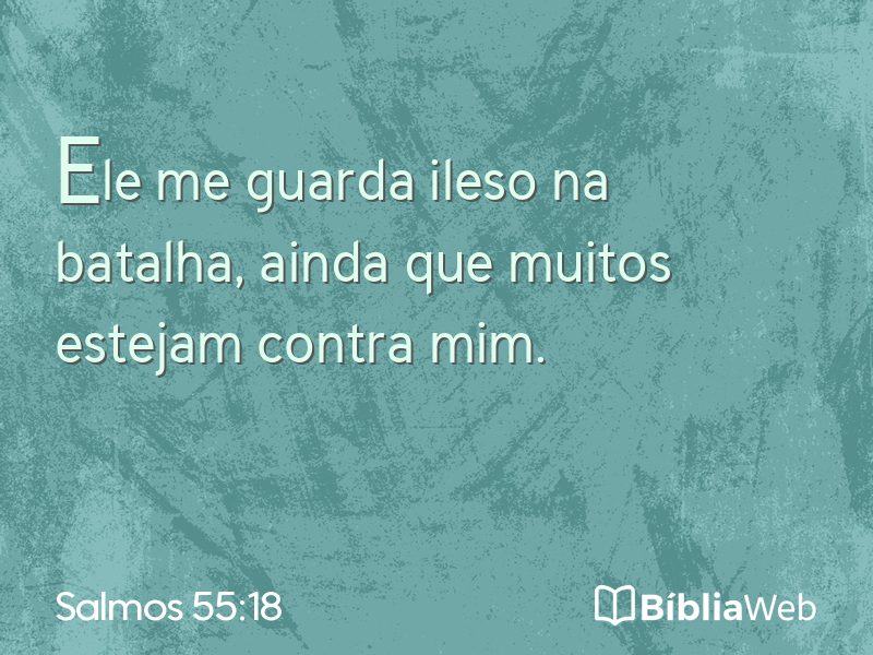 Salmos 55:18 em imagem para compartilhar
