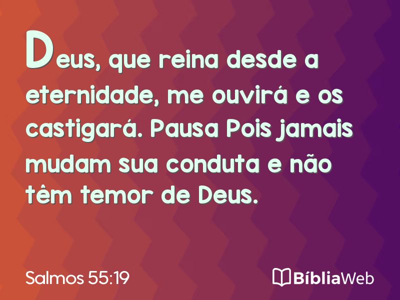 Salmos 55:19 em imagem para compartilhar