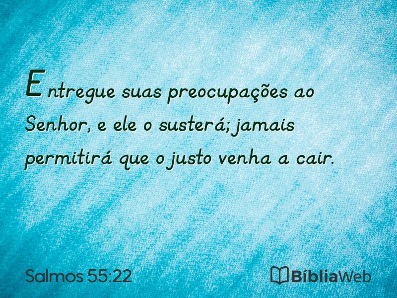 Salmos 55:22 em imagem para compartilhar