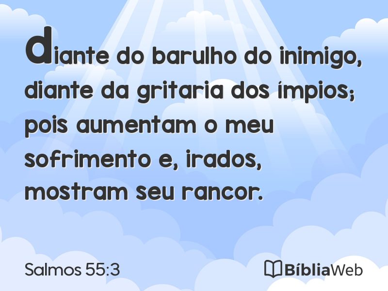 Salmos 55:3 em imagem para compartilhar