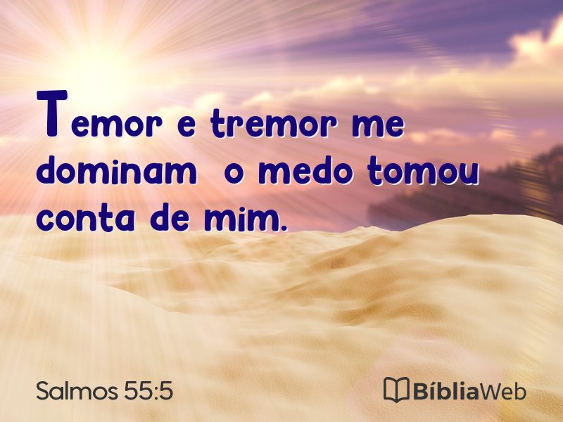 Salmos 55:5 em imagem para compartilhar