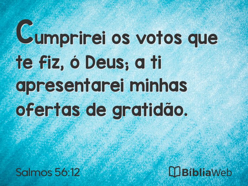 Salmos 56:12 em imagem para compartilhar