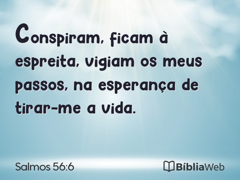 Salmos 56:6 em imagem para compartilhar
