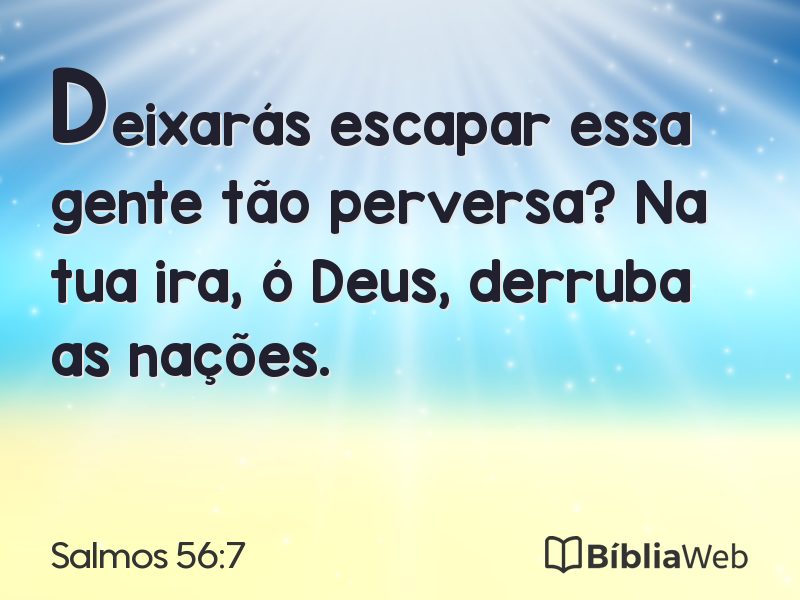 Salmos 56:7 em imagem para compartilhar