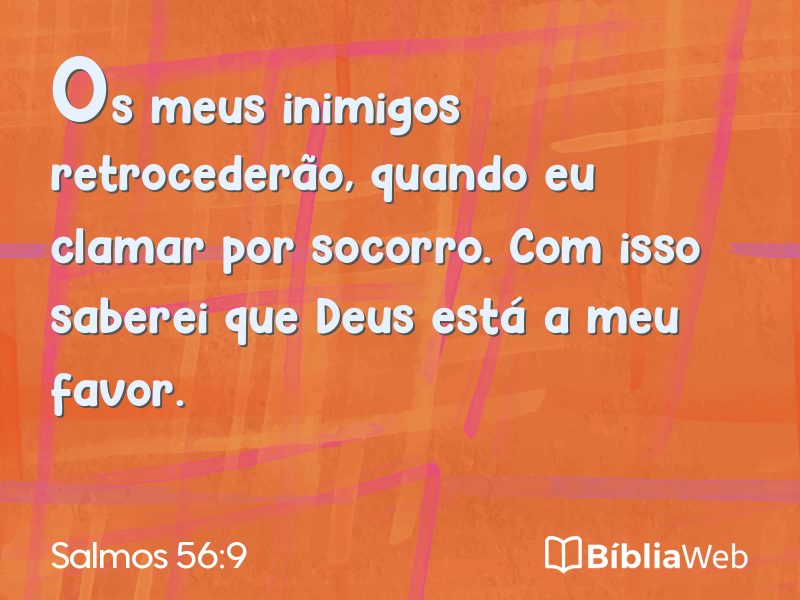 Salmos 56:9 em imagem para compartilhar