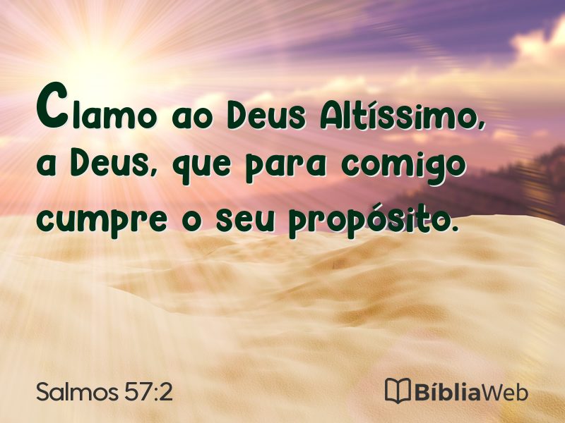 Salmos 57:2 em imagem para compartilhar