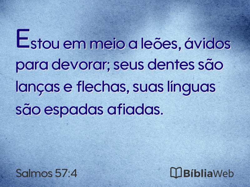 Salmos 57:4 em imagem para compartilhar