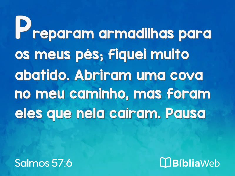 Salmos 57:6 em imagem para compartilhar