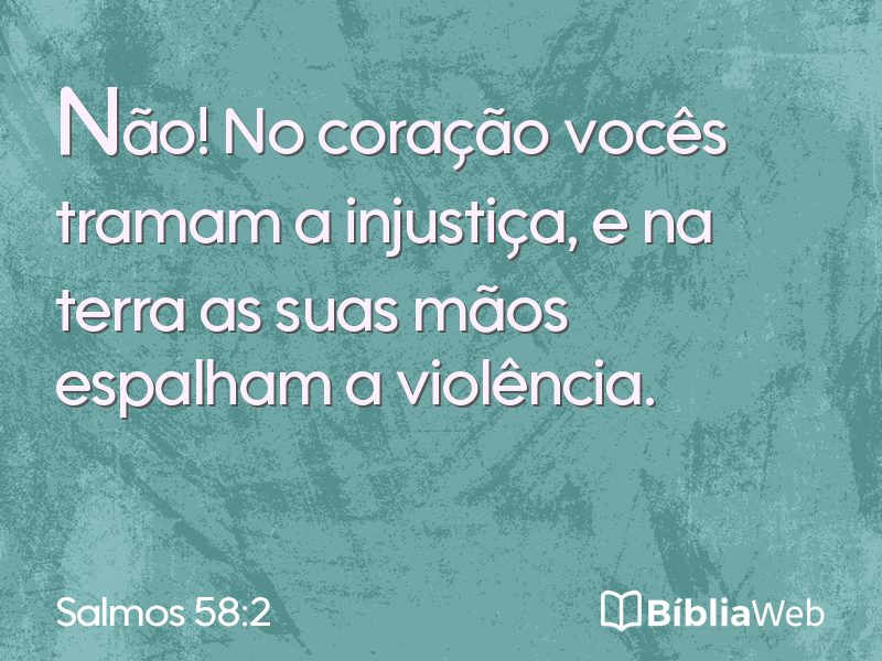 Salmos 58:2 em imagem para compartilhar