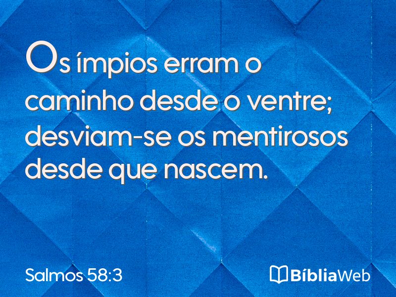 Salmos 58:3 em imagem para compartilhar