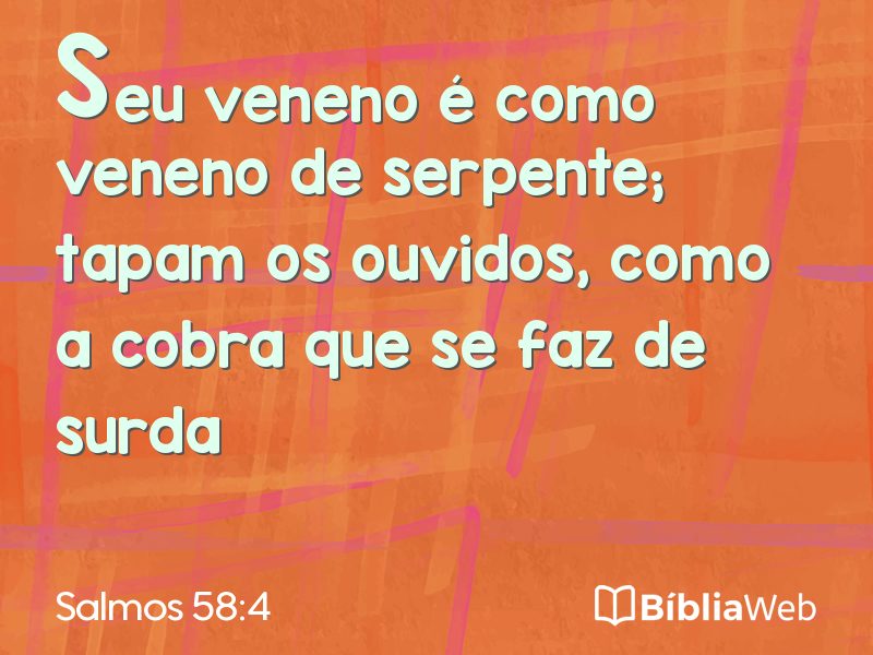 Salmos 58:4 em imagem para compartilhar