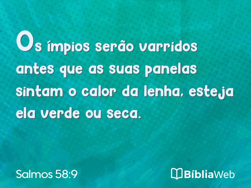 Salmos 58:9 em imagem para compartilhar