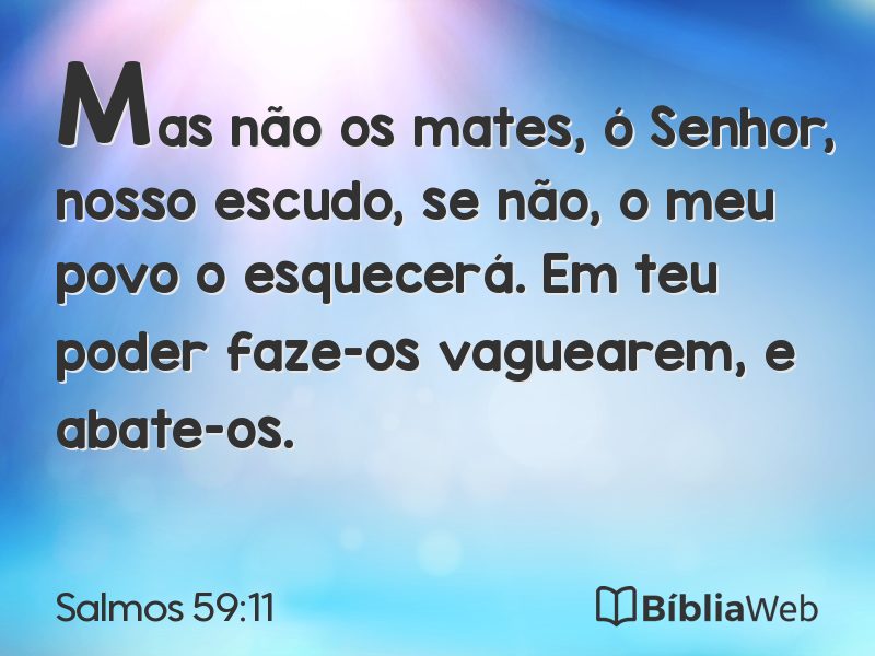 Salmos 59:11 em imagem para compartilhar