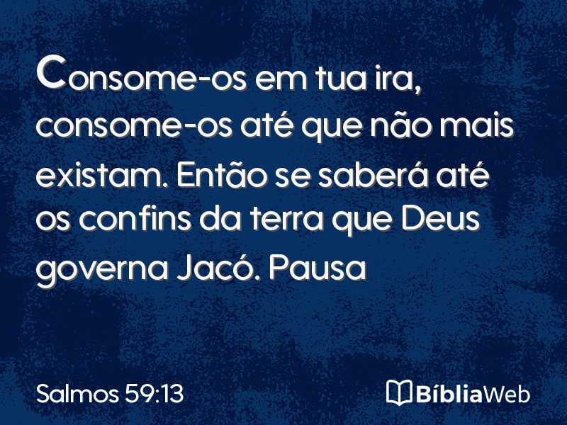 Salmos 59:13 em imagem para compartilhar