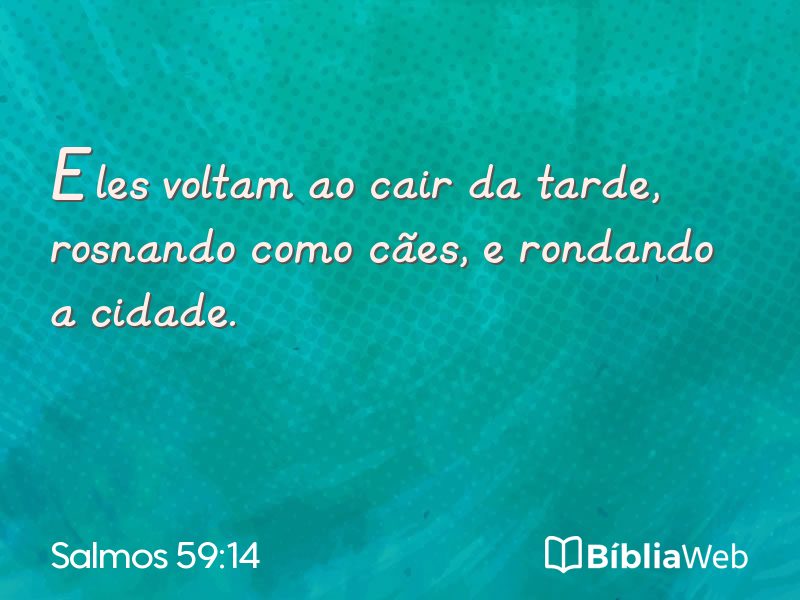 Salmos 59:14 em imagem para compartilhar