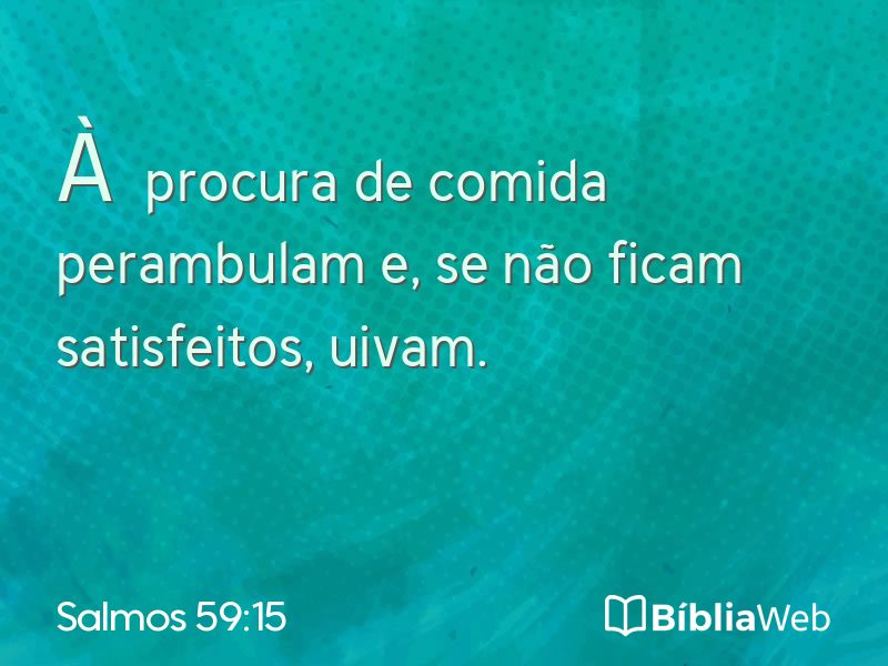 Salmos 59:15 em imagem para compartilhar