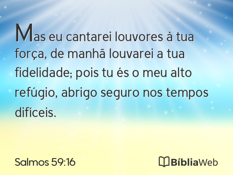 Salmos 59:16 em imagem para compartilhar