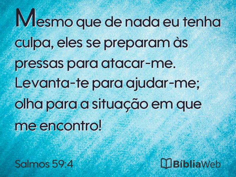 Salmos 59:4 em imagem para compartilhar