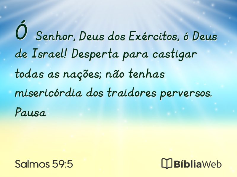 Salmos 59:5 em imagem para compartilhar