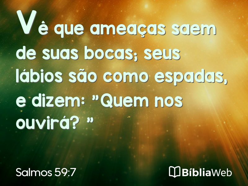 Salmos 59:7 em imagem para compartilhar