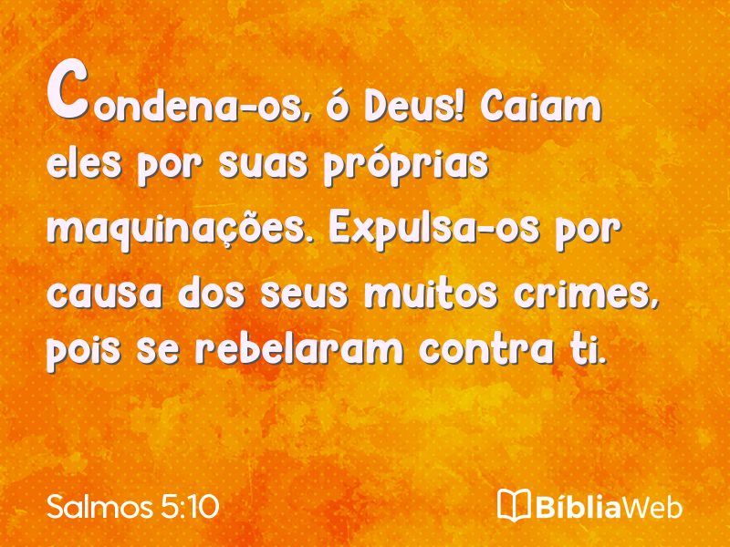 Salmos 5:10 em imagem para compartilhar