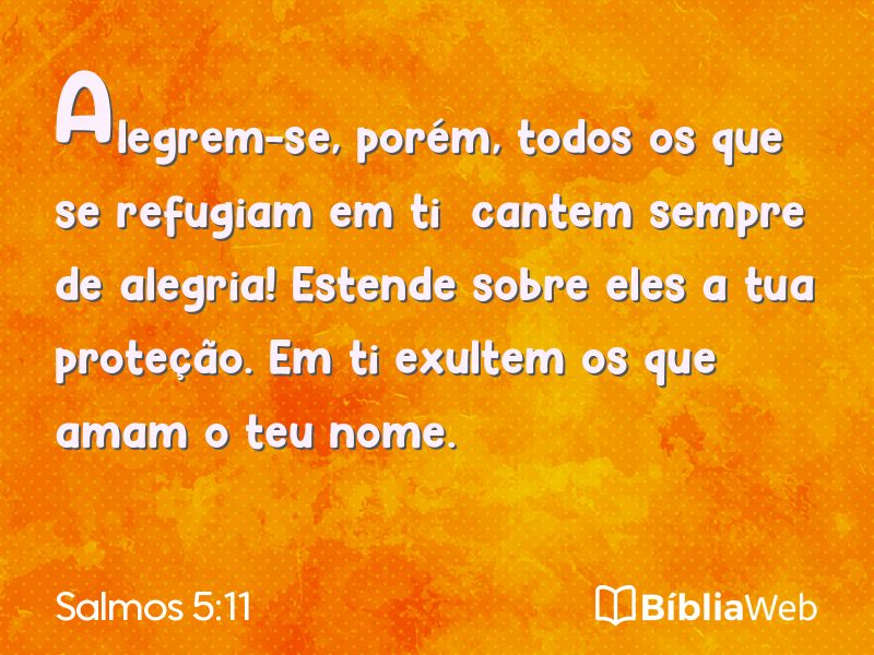 Salmos 5:11 em imagem para compartilhar