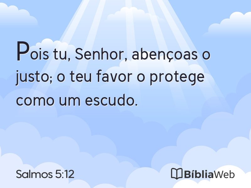 Salmos 5:12 em imagem para compartilhar