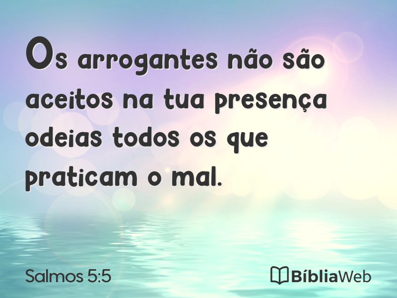 Salmos 5:5 em imagem para compartilhar