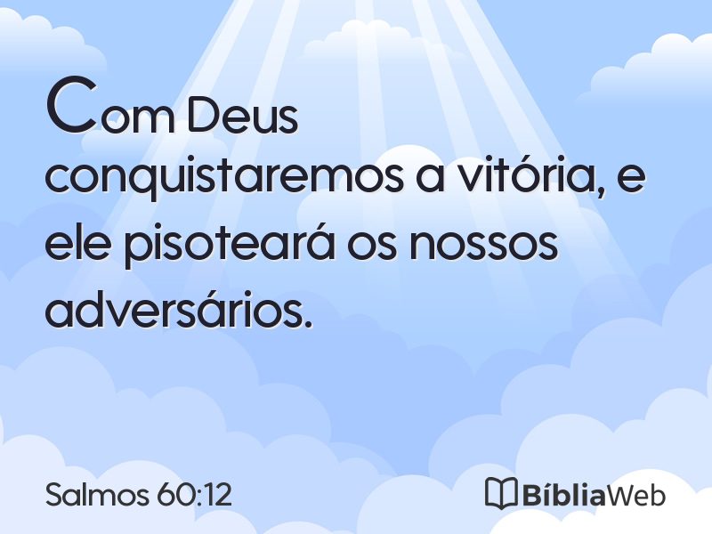 Salmos 60:12 em imagem para compartilhar
