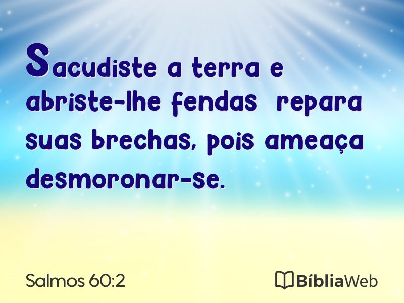 Salmos 60:2 em imagem para compartilhar