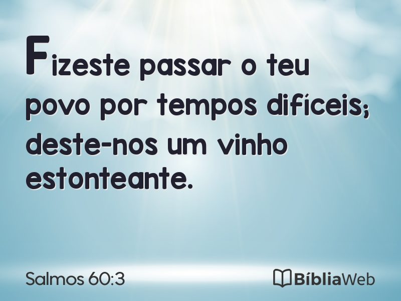 Salmos 60:3 em imagem para compartilhar