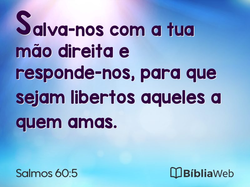 Salmos 60:5 em imagem para compartilhar