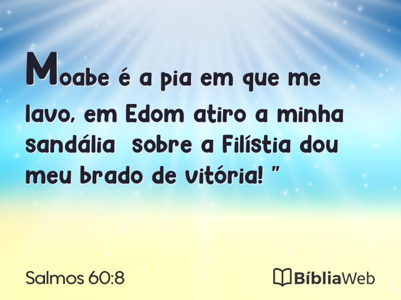 Salmos 60:8 em imagem para compartilhar