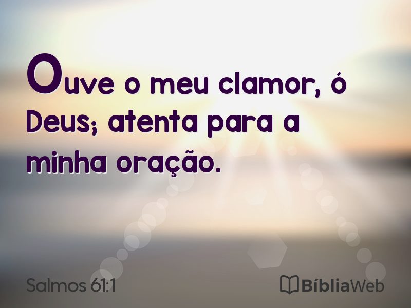 Salmos 61:1 em imagem para compartilhar
